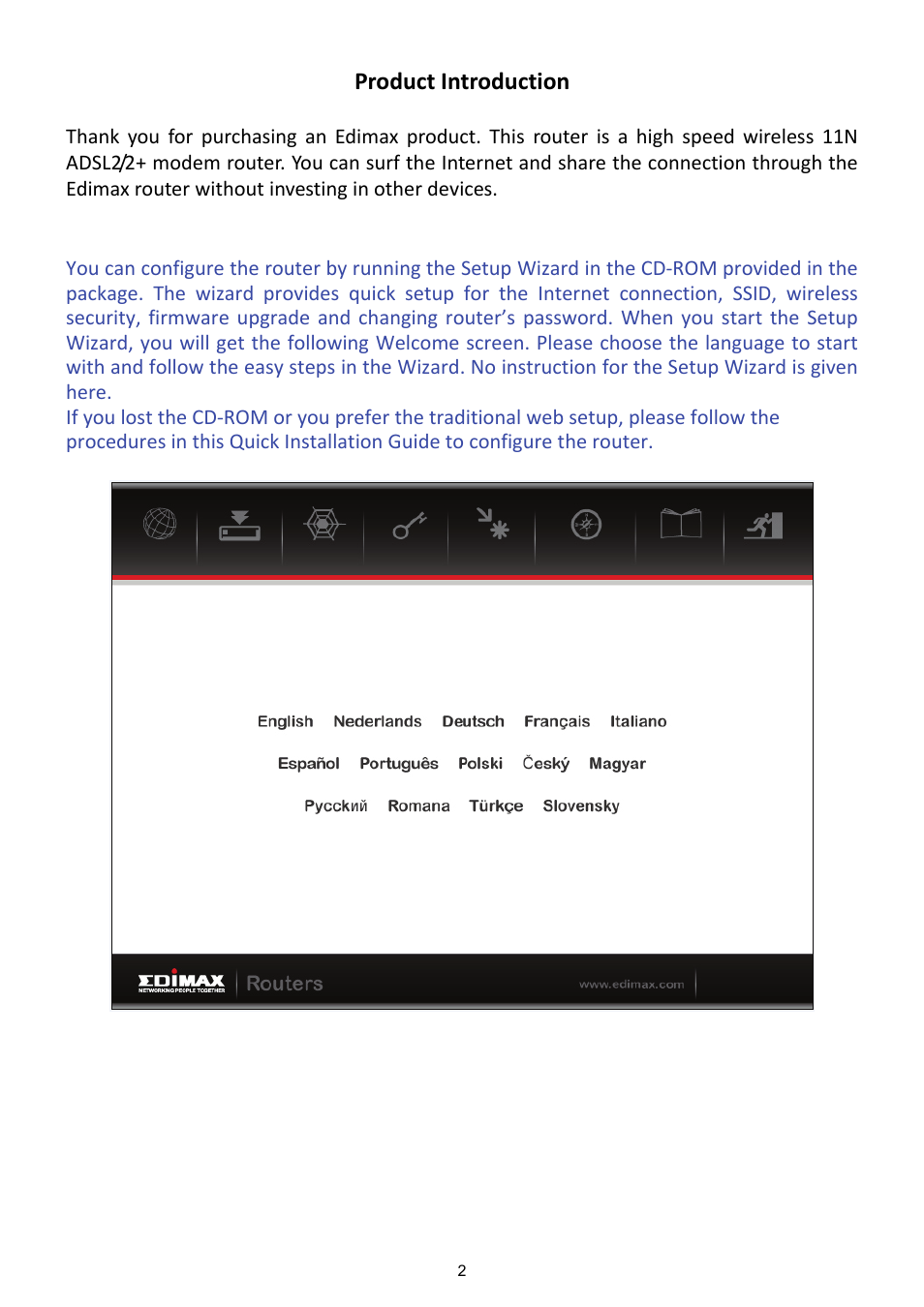 Product introduction | Edimax Technology AR-7267WnB User Manual | Page 3 / 16