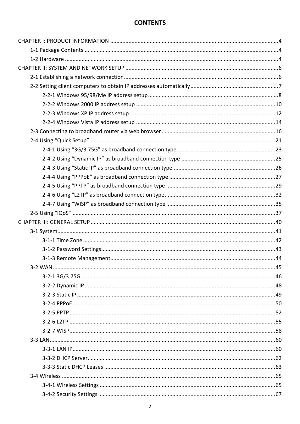 Edimax Technology 3G-6408n User Manual | Page 3 / 113