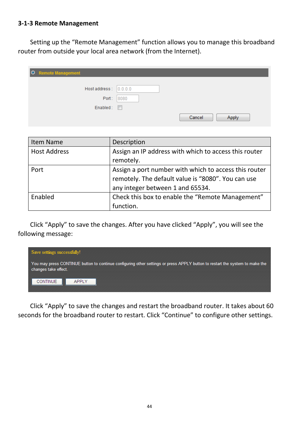 1-3 remote management | Edimax Technology 3G-6408n User Manual | Page 45 / 113