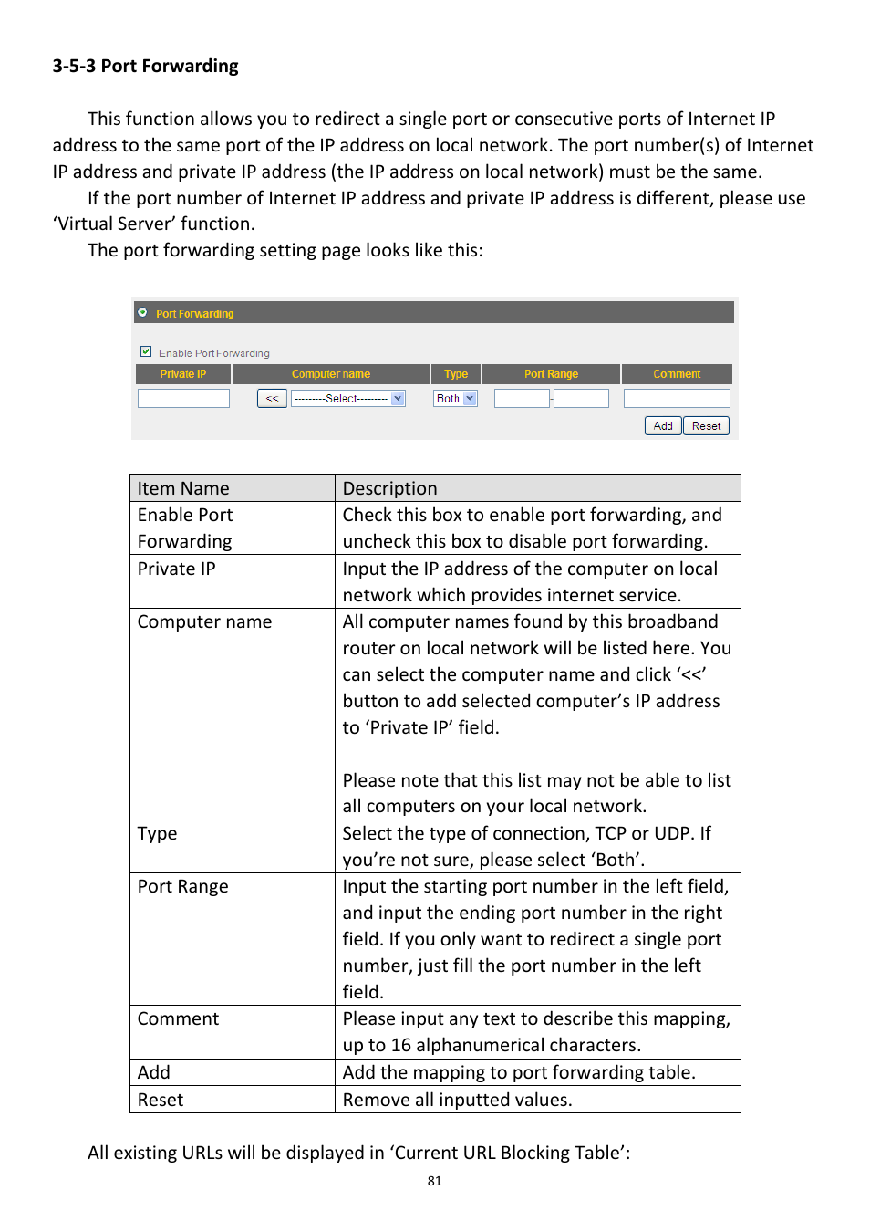 5-3 port forwarding | Edimax Technology 3G-6408n User Manual | Page 82 / 113