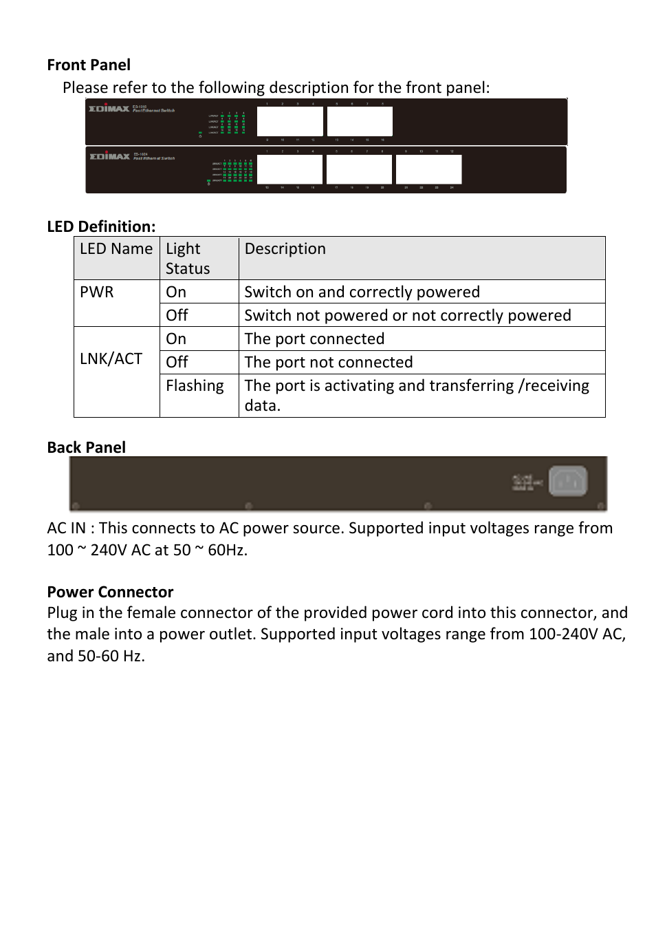Edimax Technology ES-1024 User Manual | Page 4 / 6