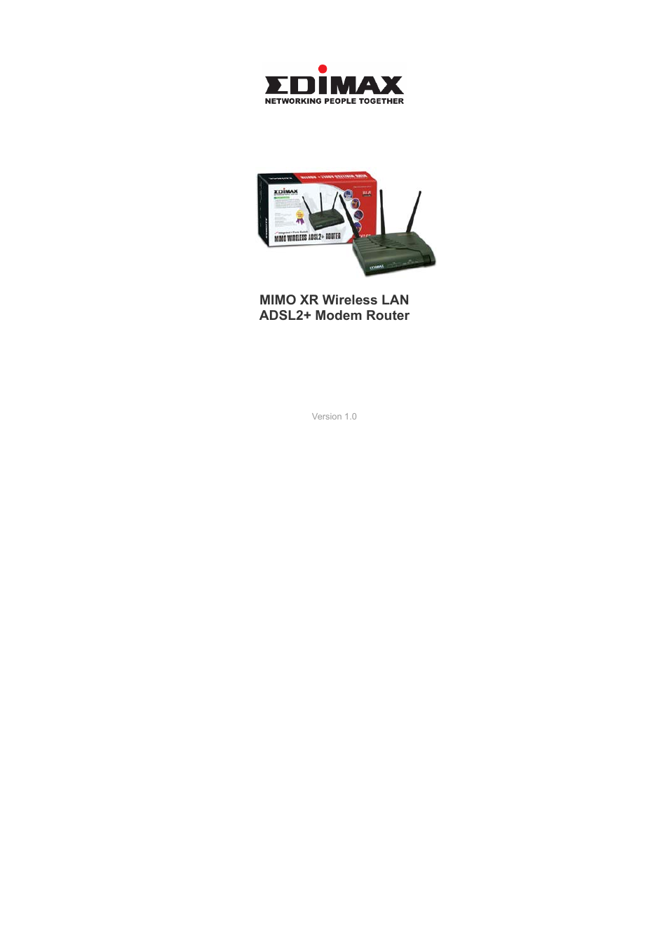 Edimax Technology AR-7064Mg+ User Manual | 50 pages