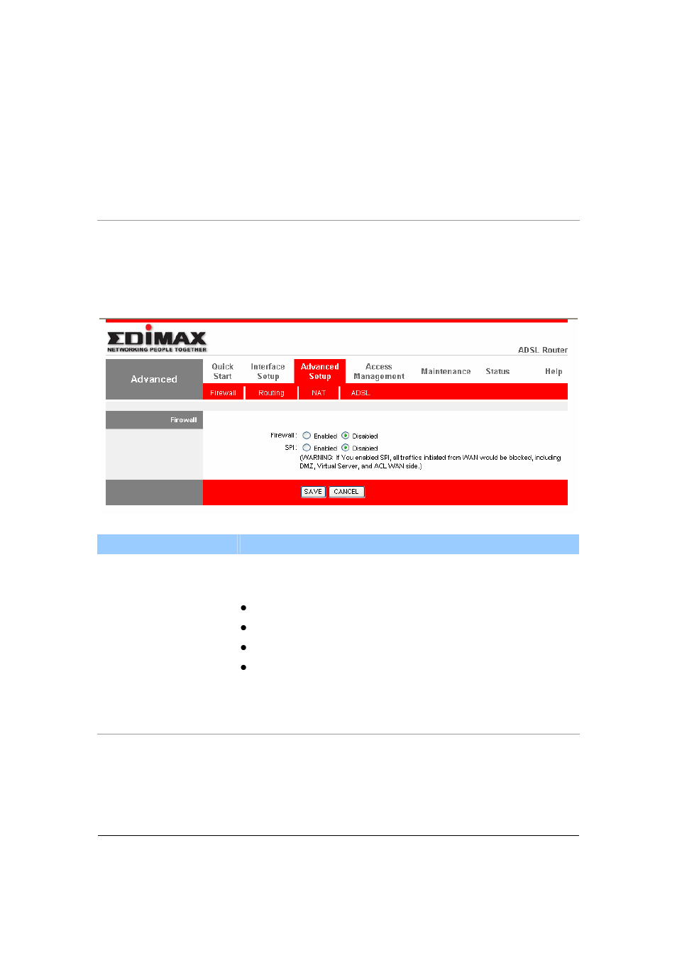 Advanced setup, Firewall, Routing | Edimax Technology AR-7084gB User Manual | Page 51 / 86