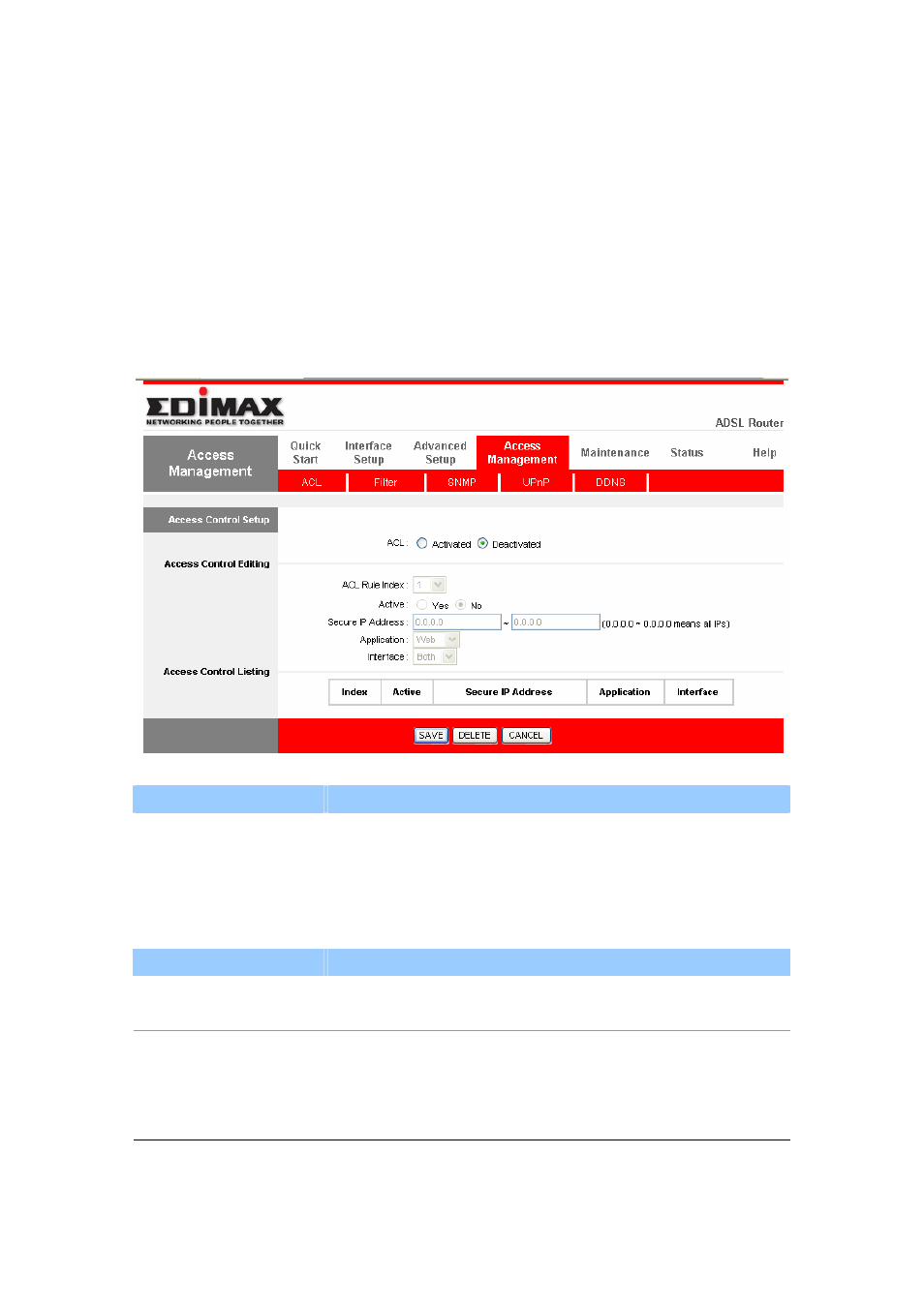 Access management | Edimax Technology AR-7084gB User Manual | Page 59 / 86