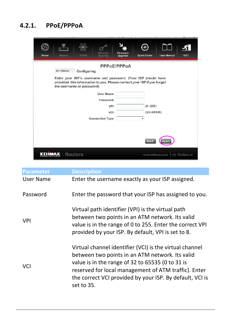 Ppoe/pppoa | Edimax Technology AR-7186WnB User Manual | Page 32 / 92