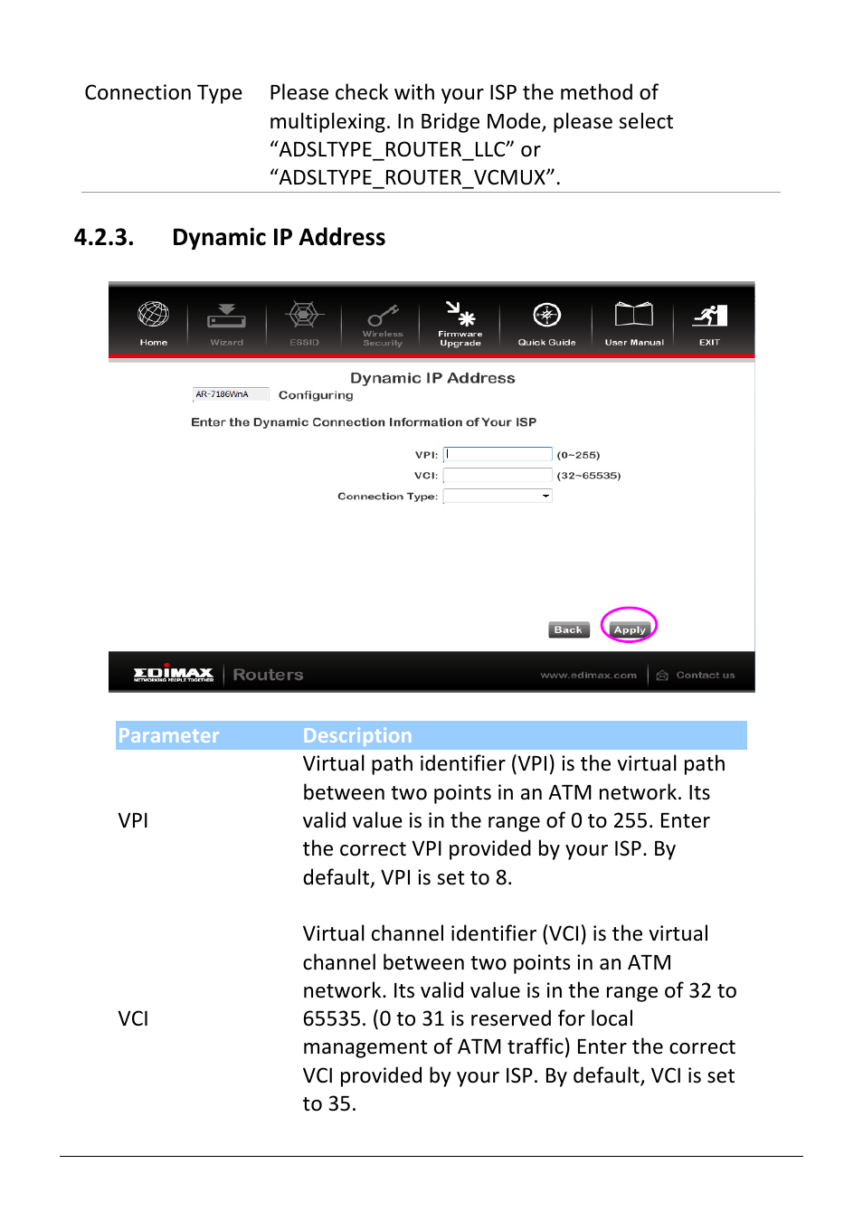 Dynamic ip address | Edimax Technology AR-7186WnB User Manual | Page 34 / 92