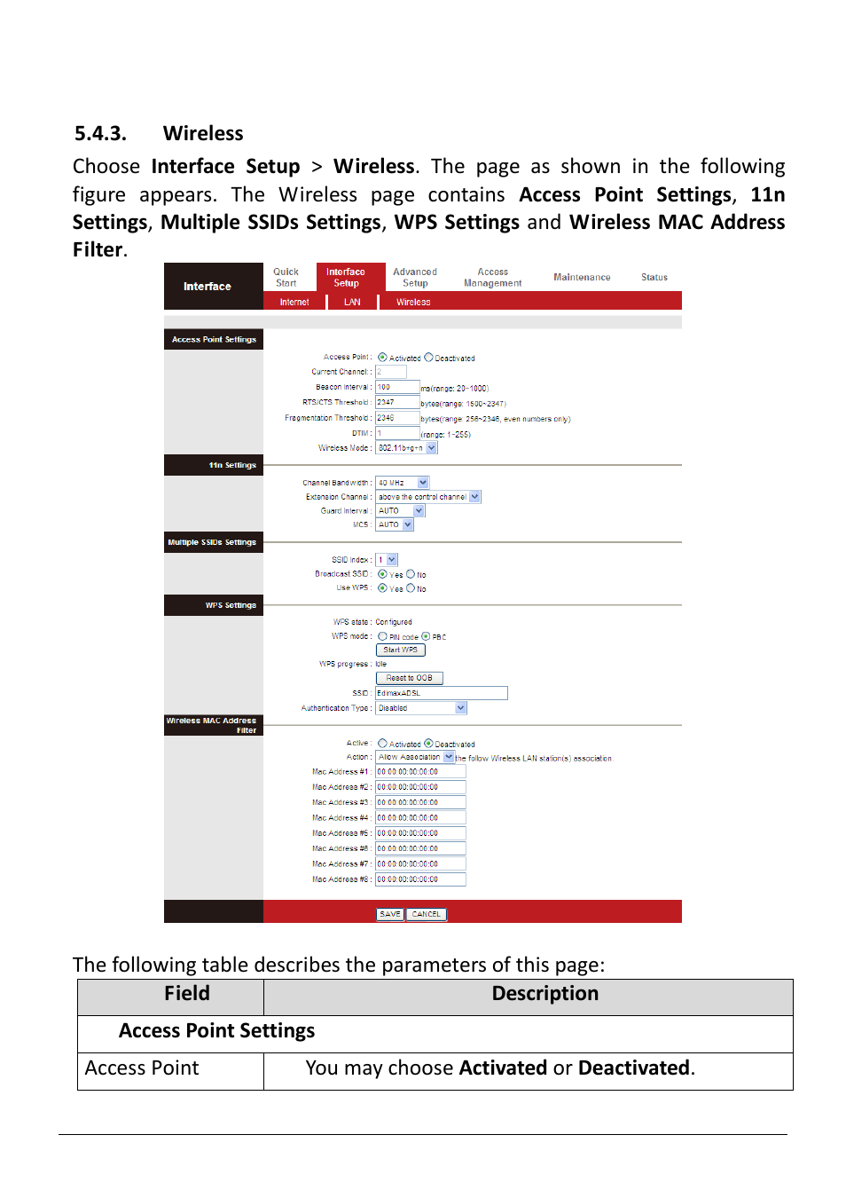 Wireless | Edimax Technology AR-7186WnB User Manual | Page 61 / 92