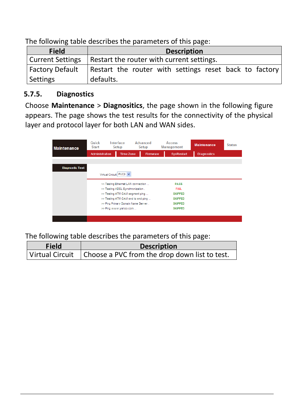 Diagnostics | Edimax Technology AR-7186WnB User Manual | Page 88 / 92
