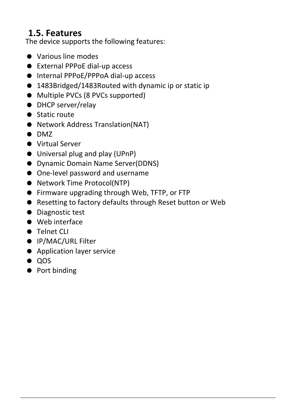 Eatures, Features | Edimax Technology AR-7186WnB User Manual | Page 9 / 92