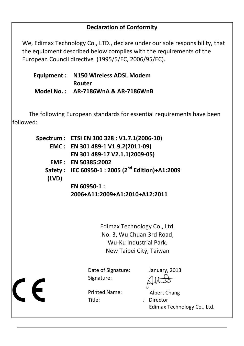 Edimax Technology AR-7186WnB User Manual | Page 91 / 92