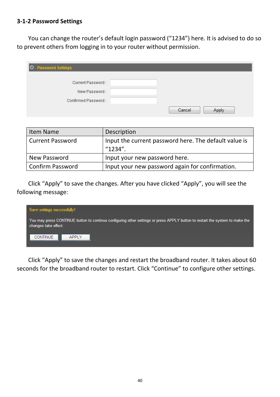 1-2 password settings | Edimax Technology 3G-6200nL V2 User Manual | Page 41 / 110