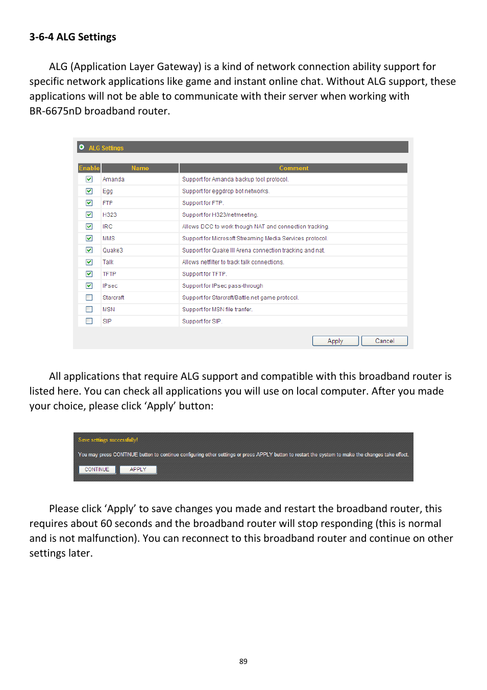 6-4 alg settings | Edimax Technology 3G-6200nL V2 User Manual | Page 90 / 110