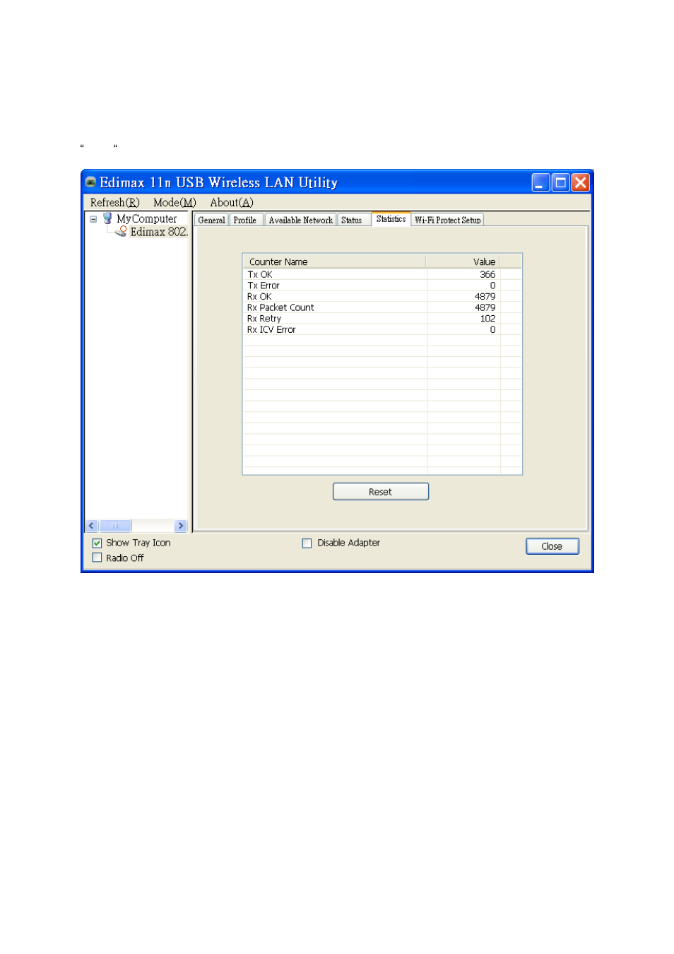 Statistics | Edimax Technology EW-7612UAn User Manual | Page 33 / 47
