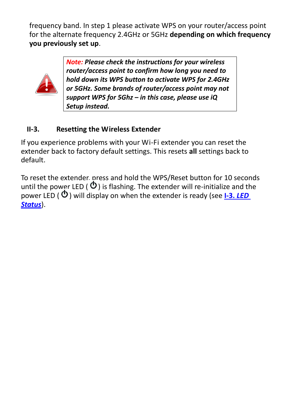 Ii-3, Resetting the wireless extender | Edimax Technology EW-7238RPD User Manual | Page 20 / 89