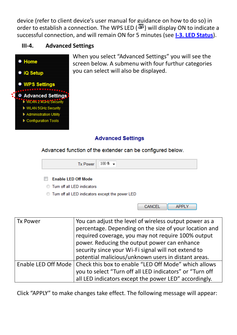 Iii-4, Advanced settings, Iii-4. advanced settings | Edimax Technology EW-7238RPD User Manual | Page 31 / 89