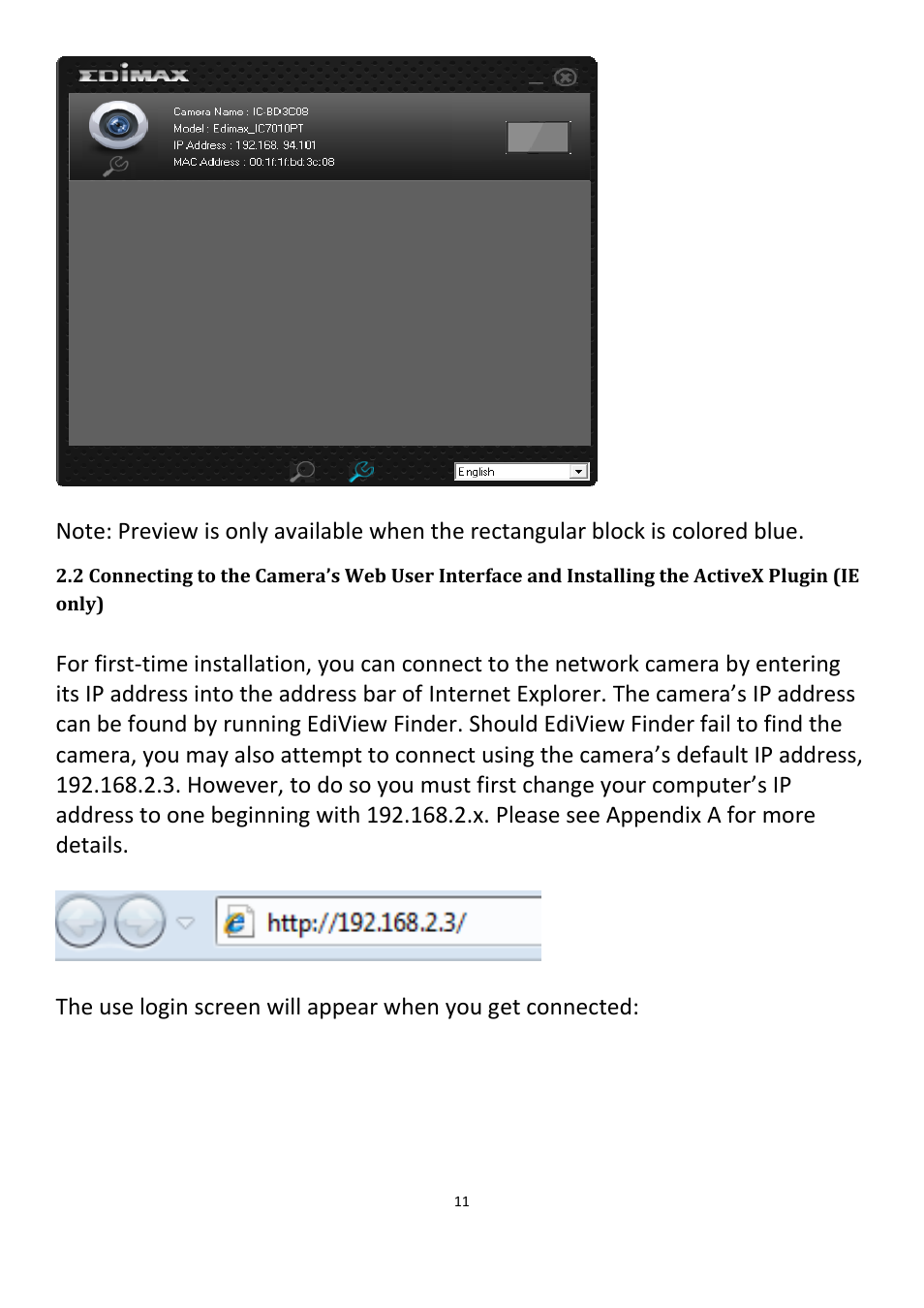 Edimax Technology IC-3115W User Manual | Page 12 / 150