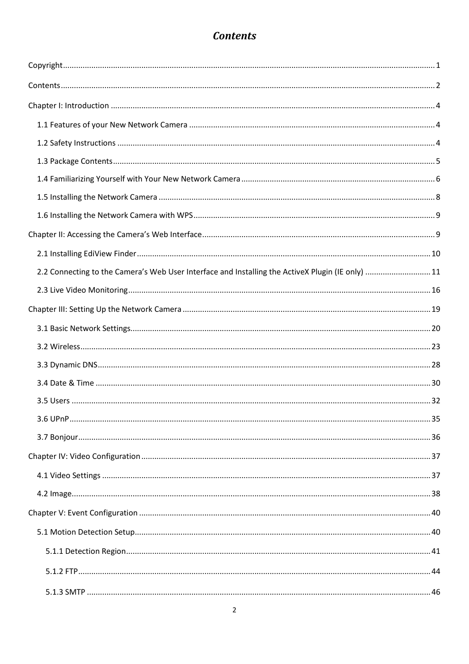 Edimax Technology IC-3115W User Manual | Page 3 / 150