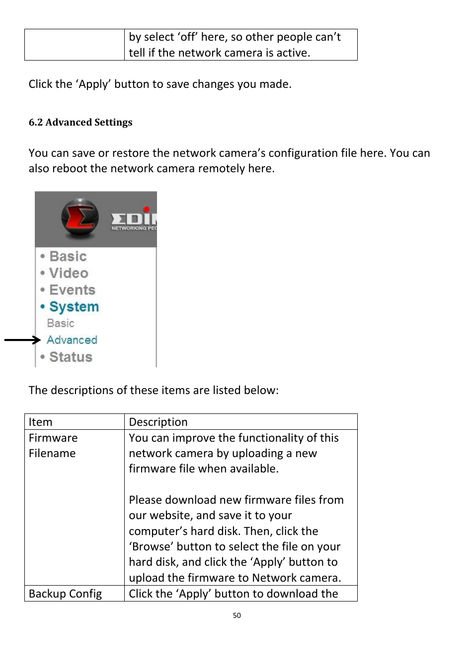 2 advanced settings | Edimax Technology IC-3115W User Manual | Page 51 / 150