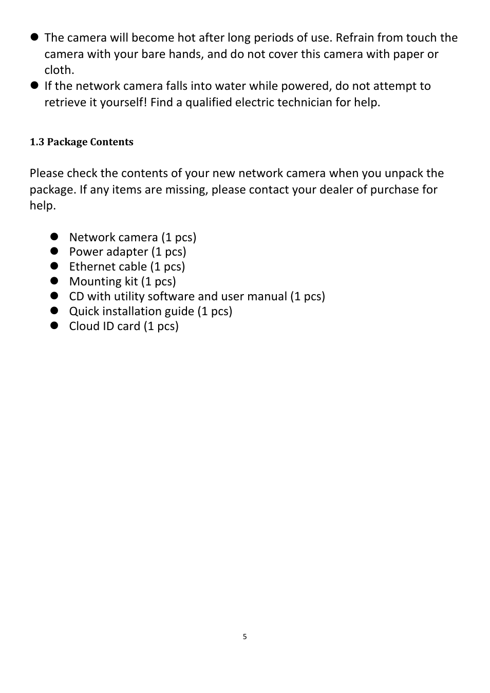 3 package contents | Edimax Technology IC-3115W User Manual | Page 6 / 150