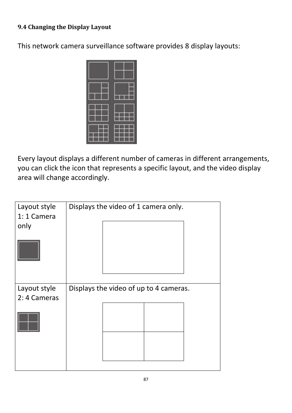 4 changing the display layout | Edimax Technology IC-3115W User Manual | Page 88 / 150