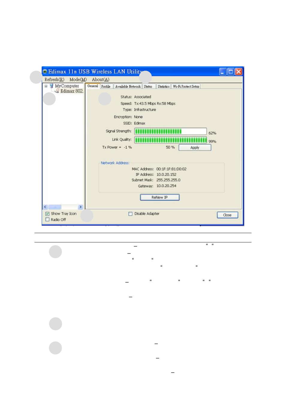 1 utility overview | Edimax Technology EW-7722UTn User Manual | Page 23 / 54
