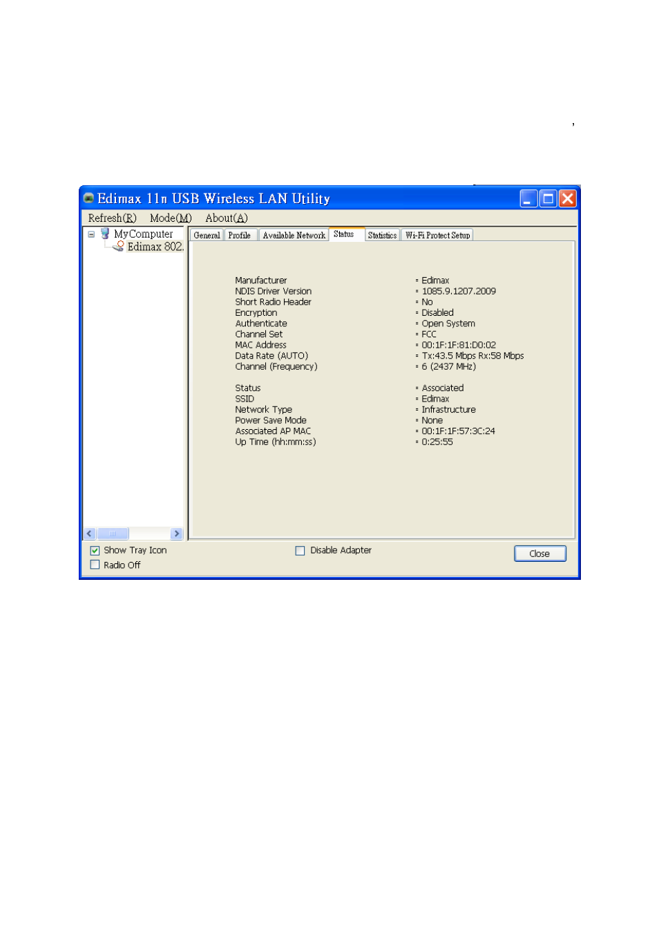 5 status | Edimax Technology EW-7722UTn User Manual | Page 34 / 54