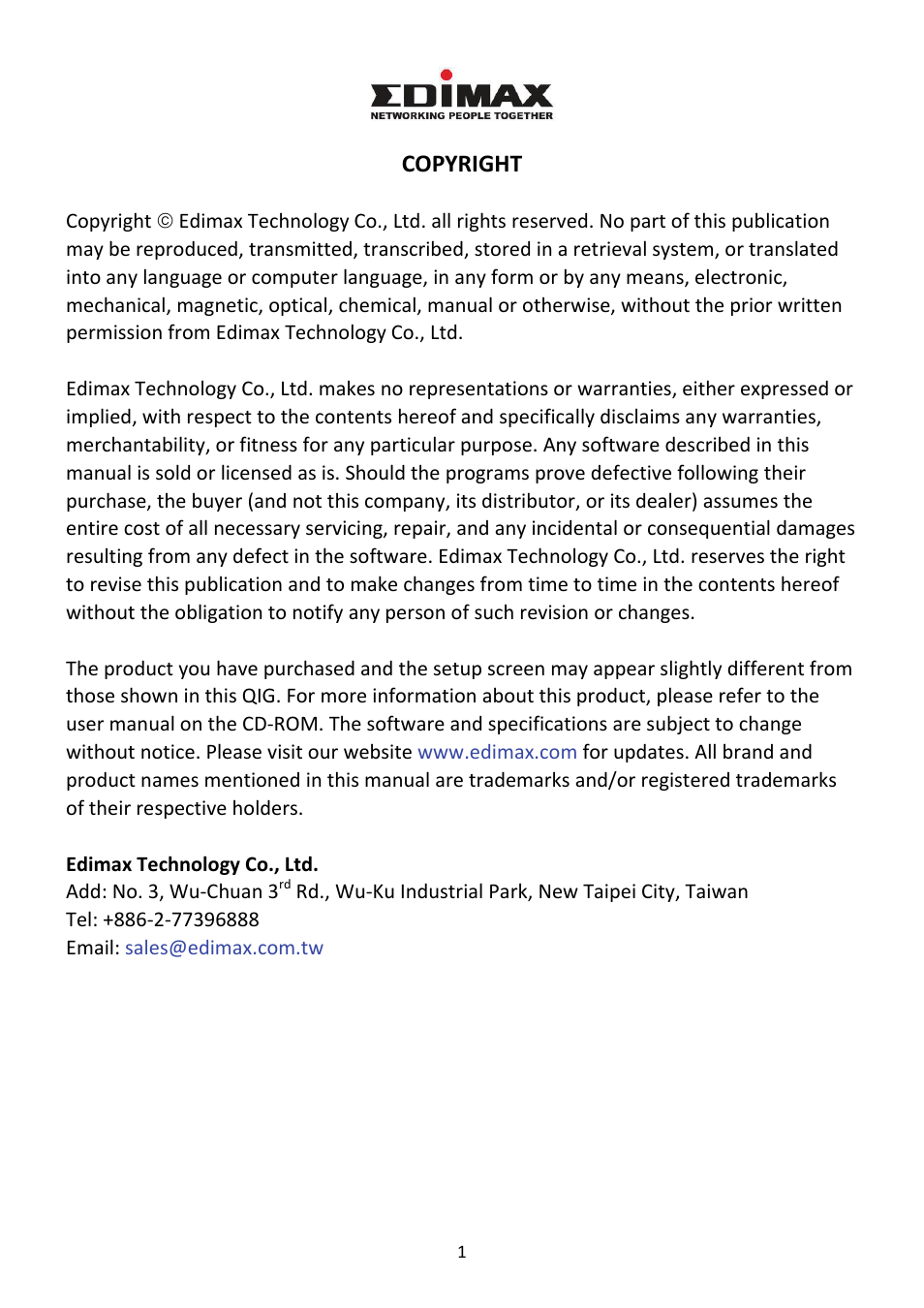 Edimax Technology EU-4208 User Manual | Page 2 / 8