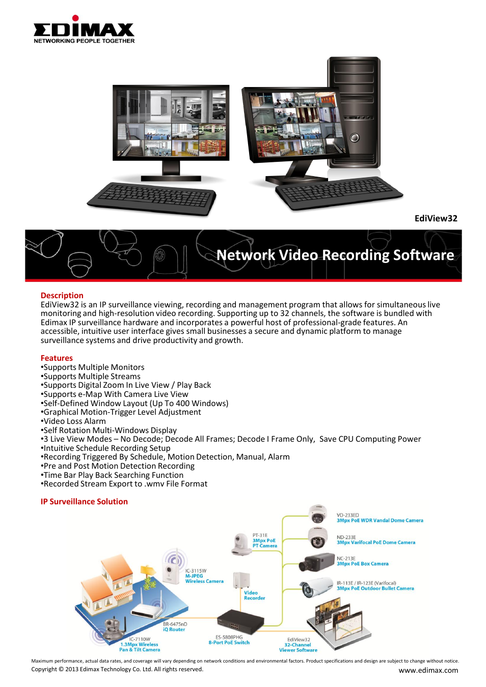 Edimax Technology EdiView32 User Manual | 2 pages