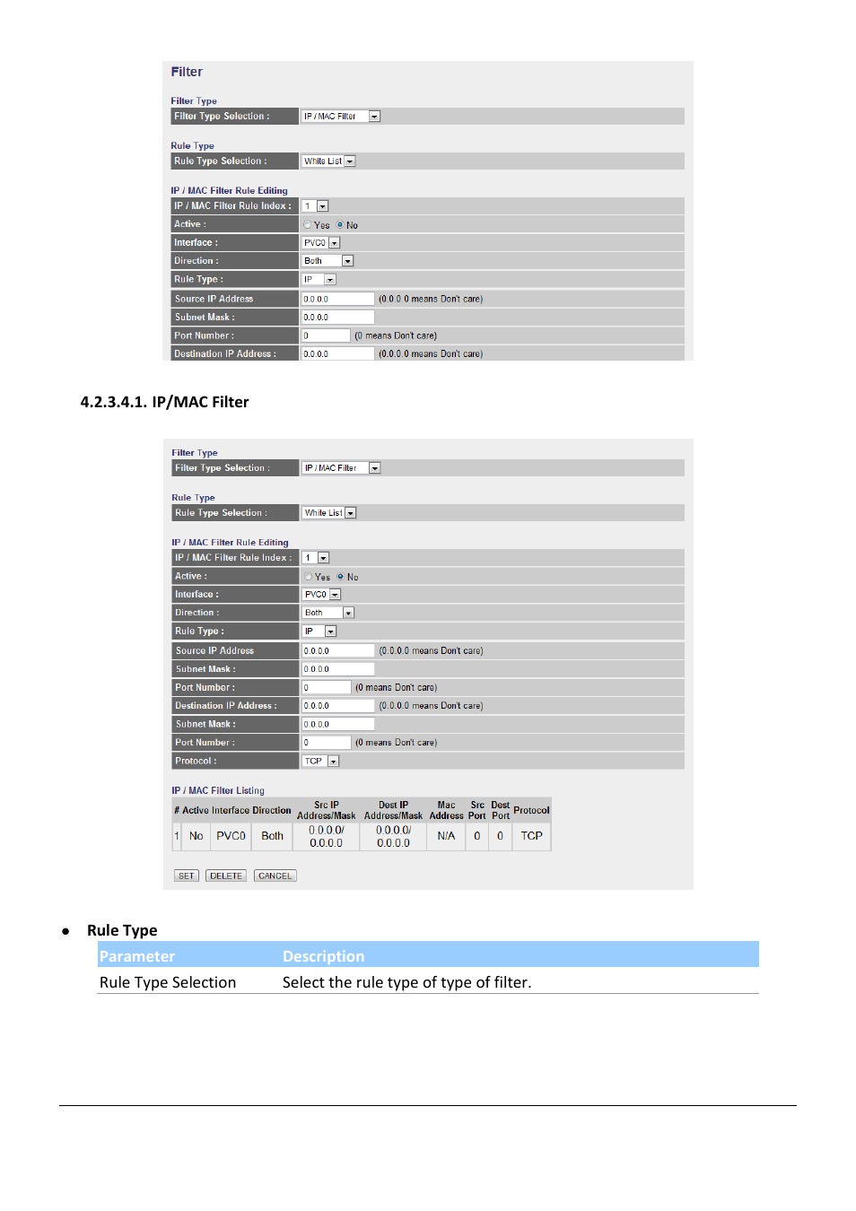 Ip/mac filter | Edimax Technology AR-7267WnB User Manual | Page 46 / 58