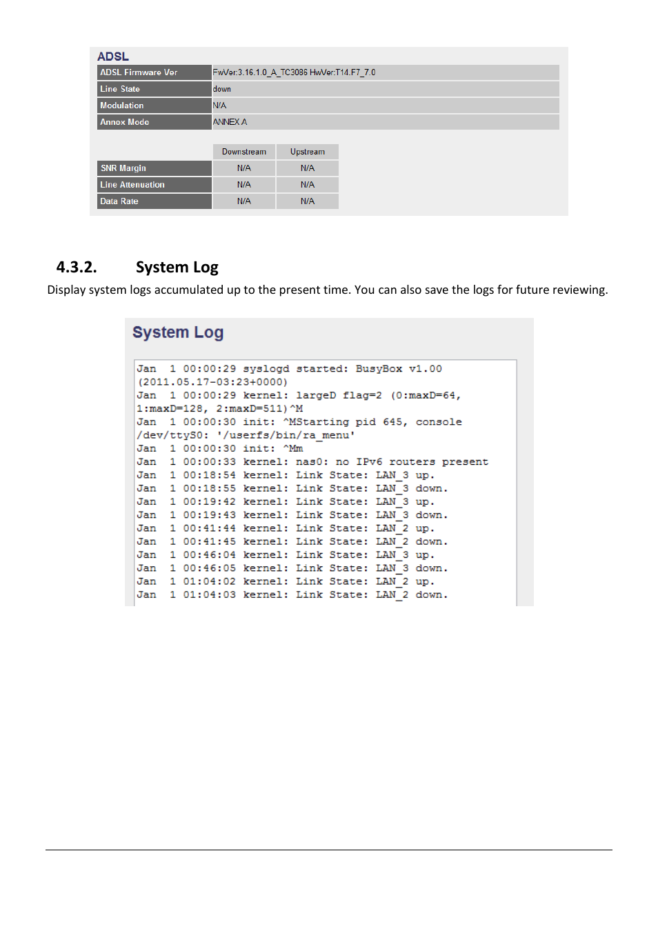 System log | Edimax Technology AR-7267WnB User Manual | Page 51 / 58