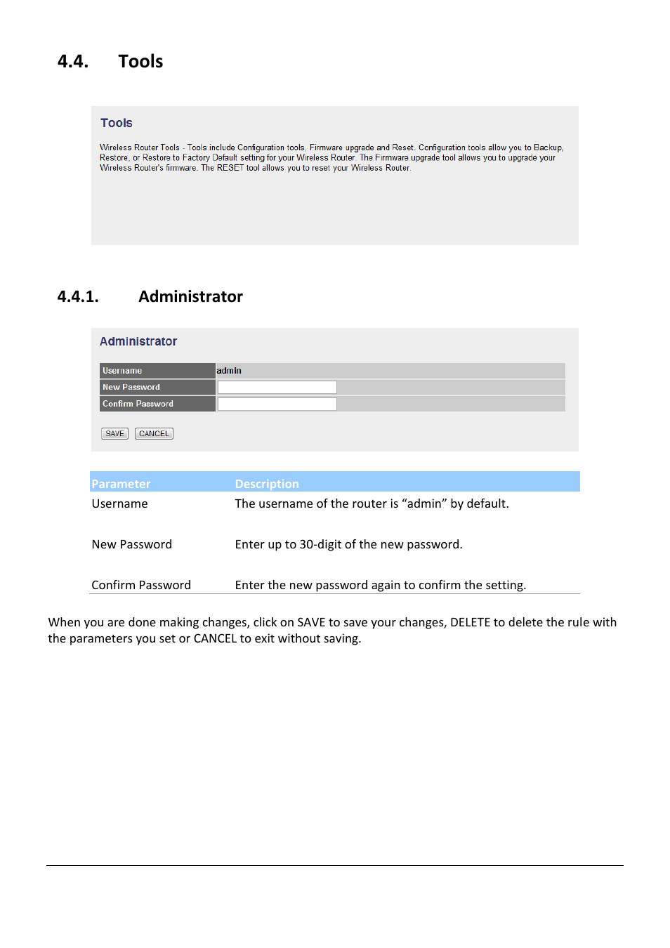 Ools, Administrator, Tools | Edimax Technology AR-7267WnB User Manual | Page 53 / 58