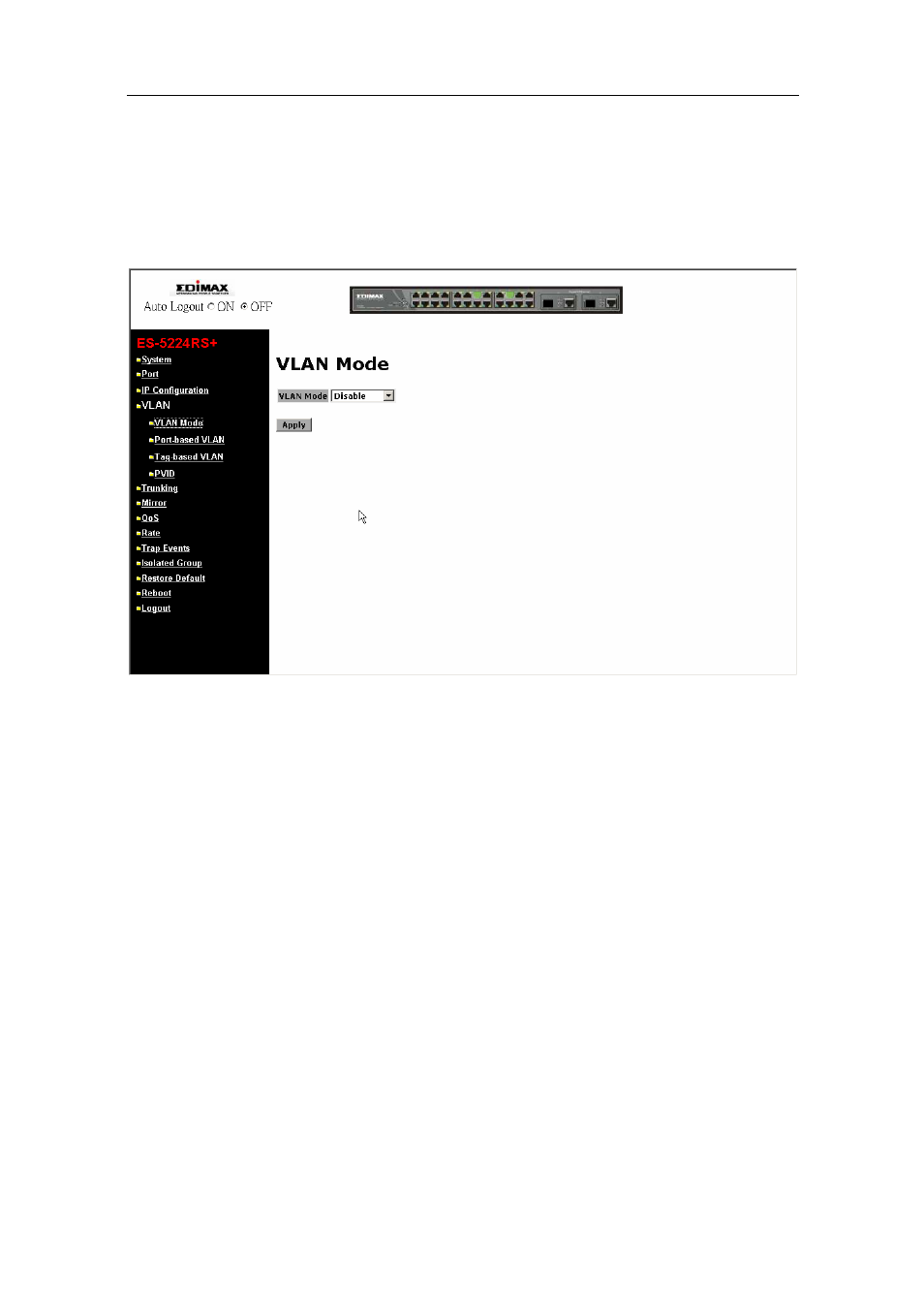 Vlan, User manual, 5. vlan | Edimax Technology ES-5224RS+ User Manual | Page 44 / 73