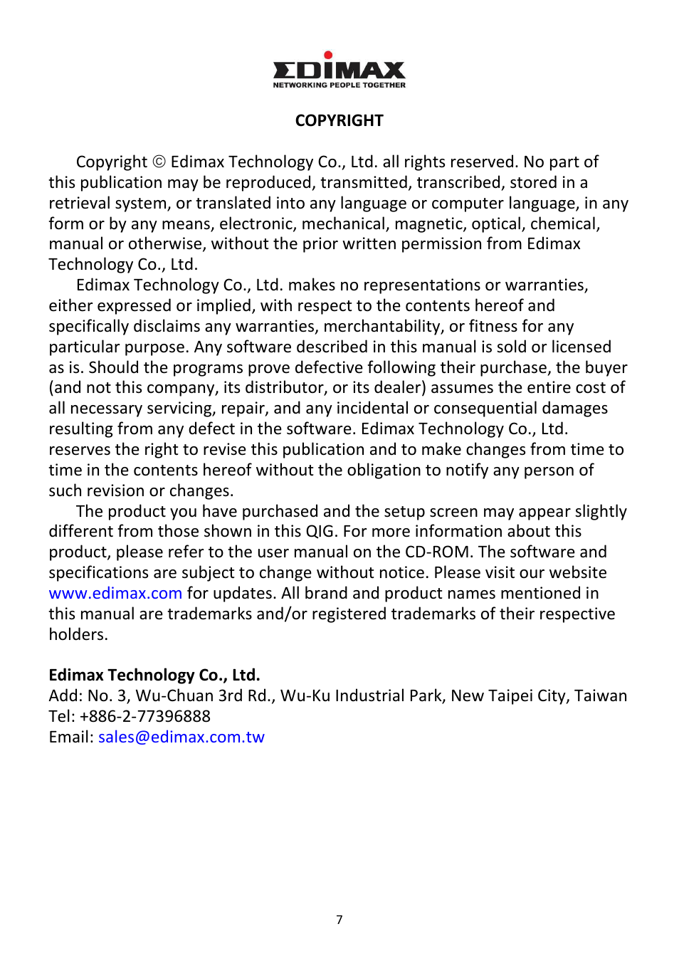 Edimax Technology HP-5102K User Manual | Page 8 / 12