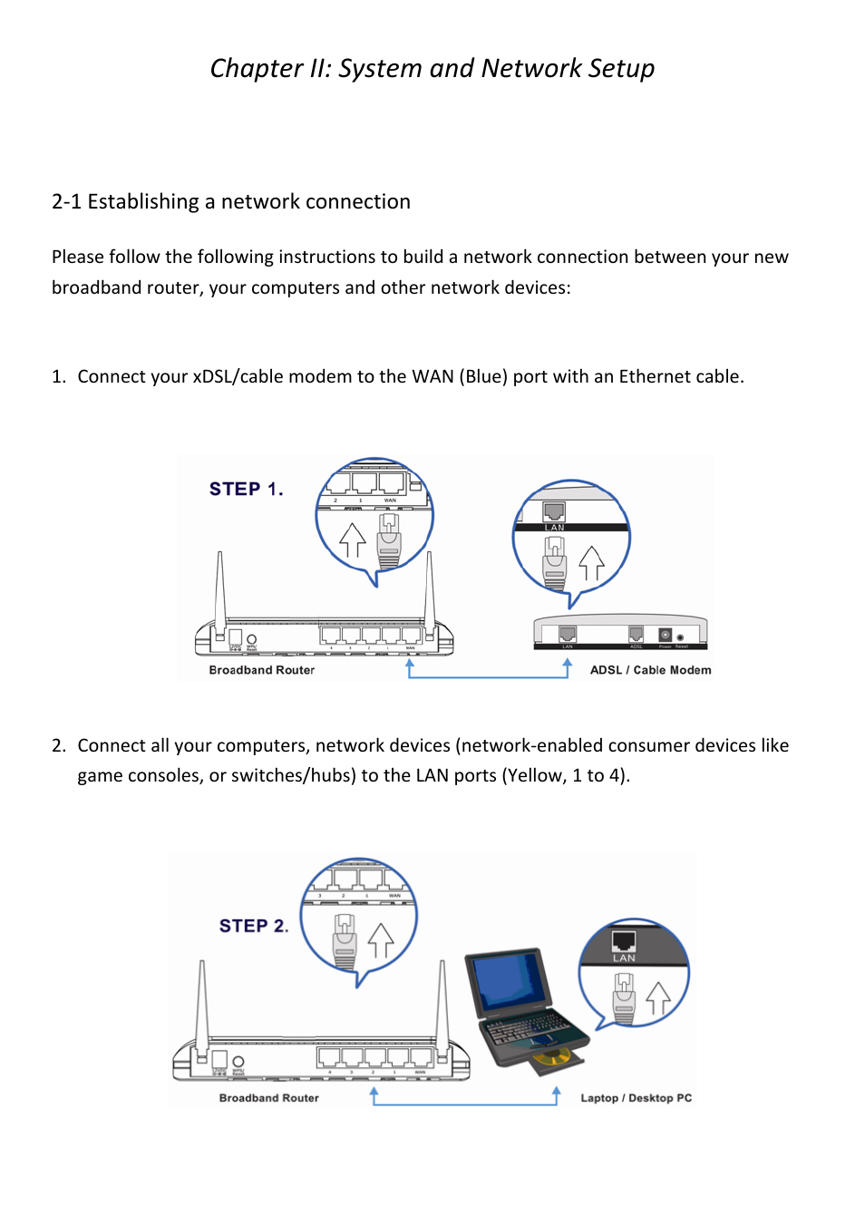 Chapter ii: system and network setup | Edimax Technology BR-6428n User Manual | Page 13 / 190