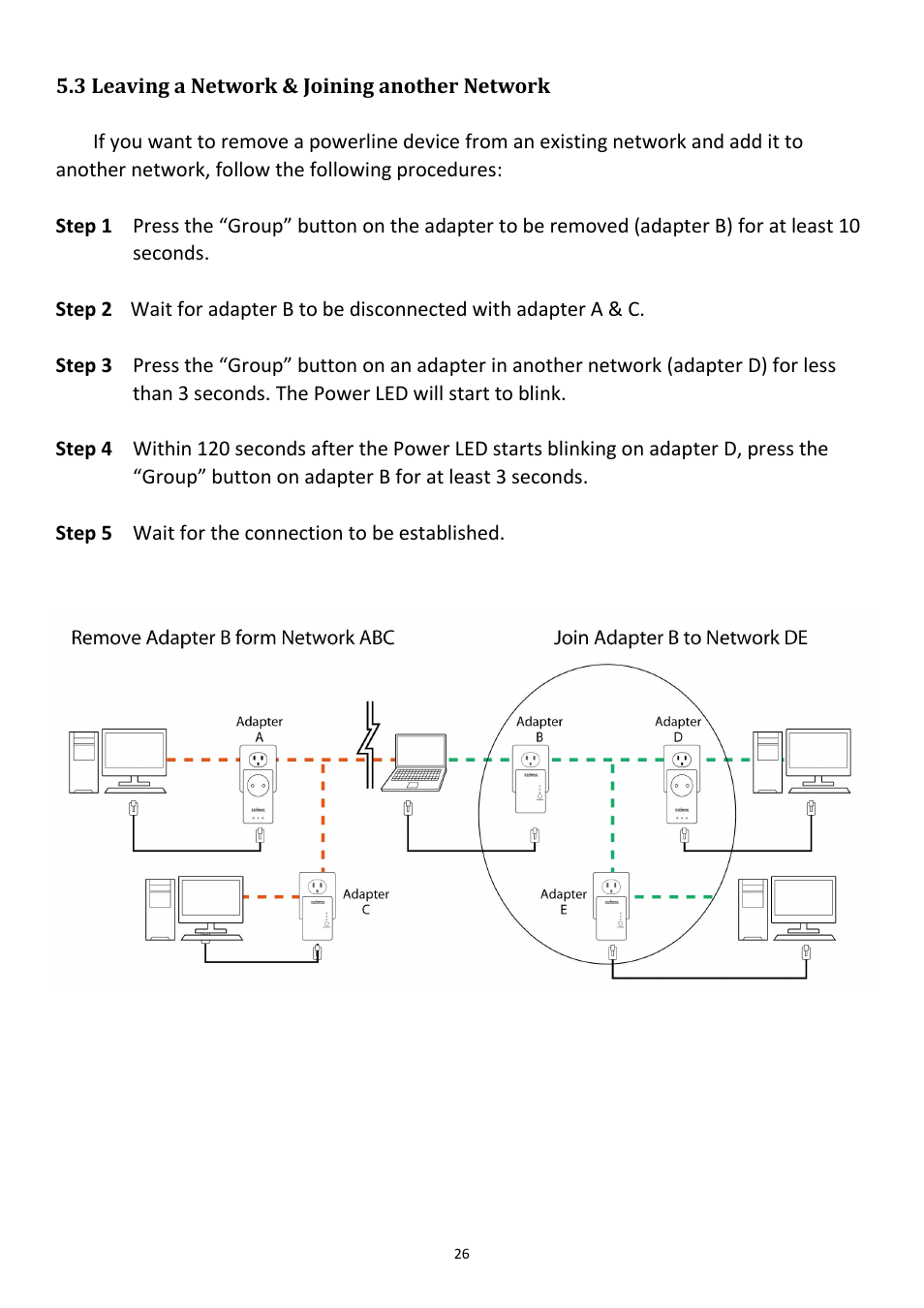 3 leaving a network & joining another network | Edimax Technology HP-5102ACK User Manual | Page 27 / 31