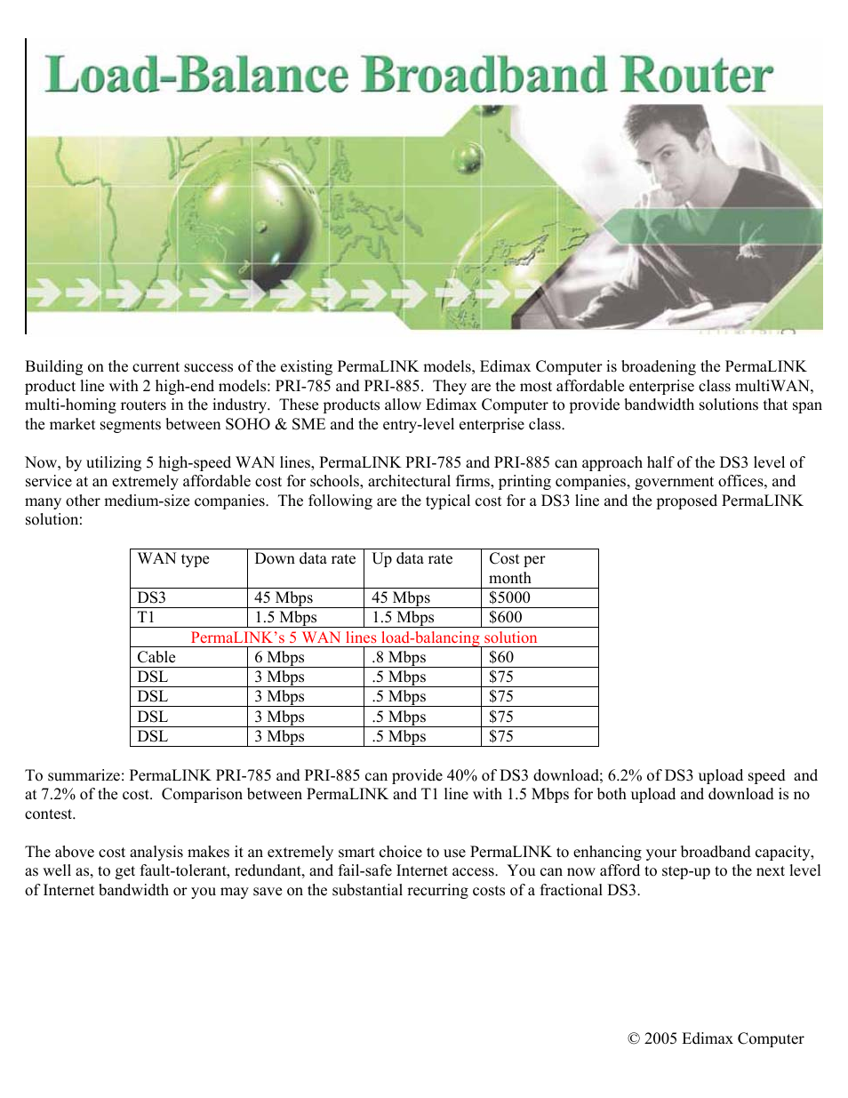 Edimax Technology PRI-885 User Manual | 2 pages