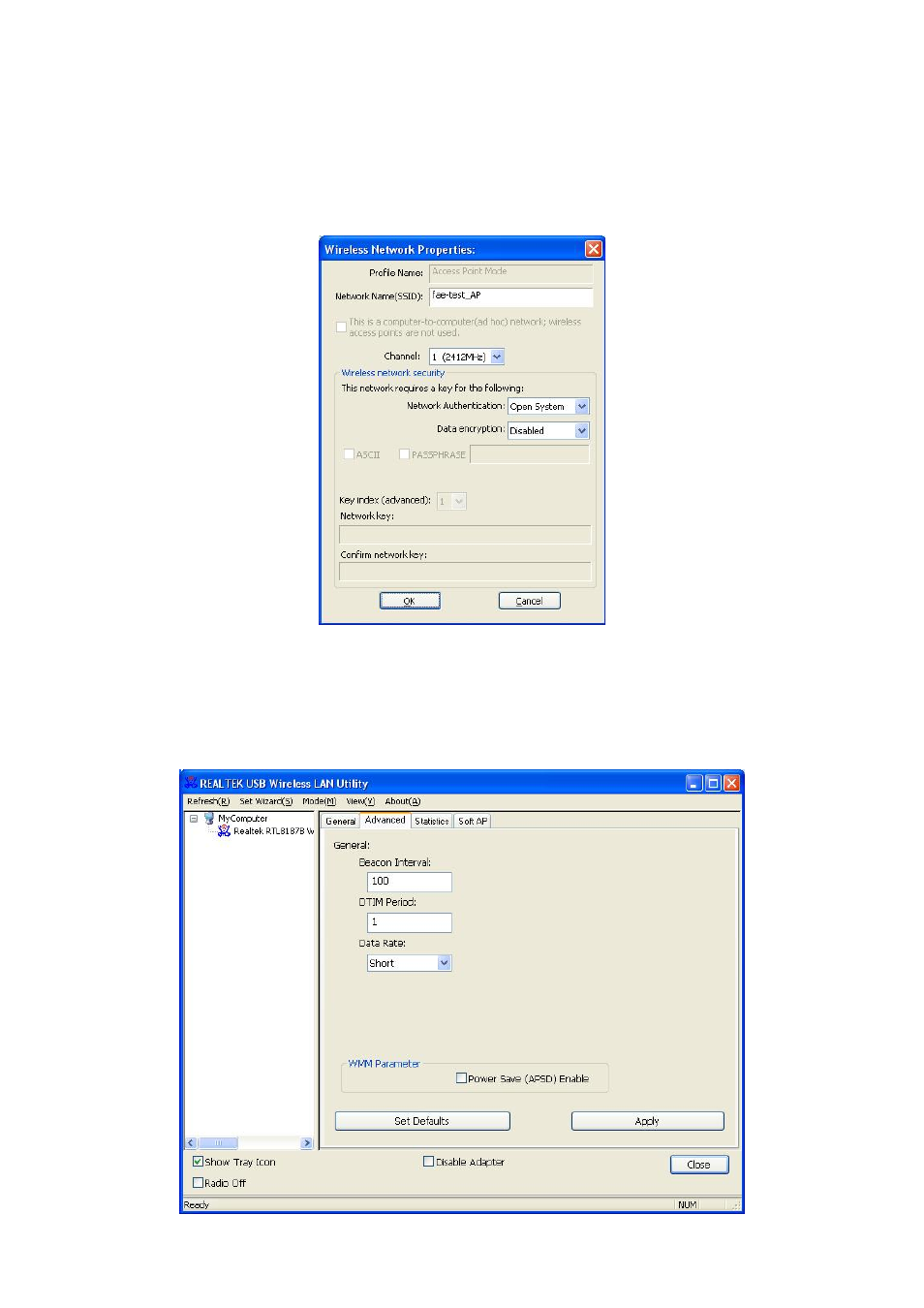 1 ap properties setting, 2 ap advanced | Edimax Technology EW-7316Ug User Manual | Page 33 / 41