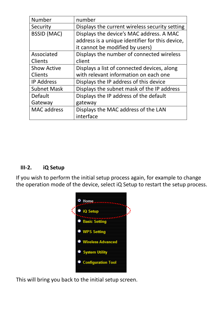 Iii-2. iq setup | Edimax Technology EW-7428HCn User Manual | Page 25 / 92