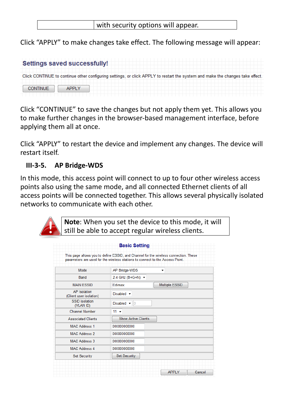 Iii-3-5. ap bridge-wds | Edimax Technology EW-7428HCn User Manual | Page 38 / 92