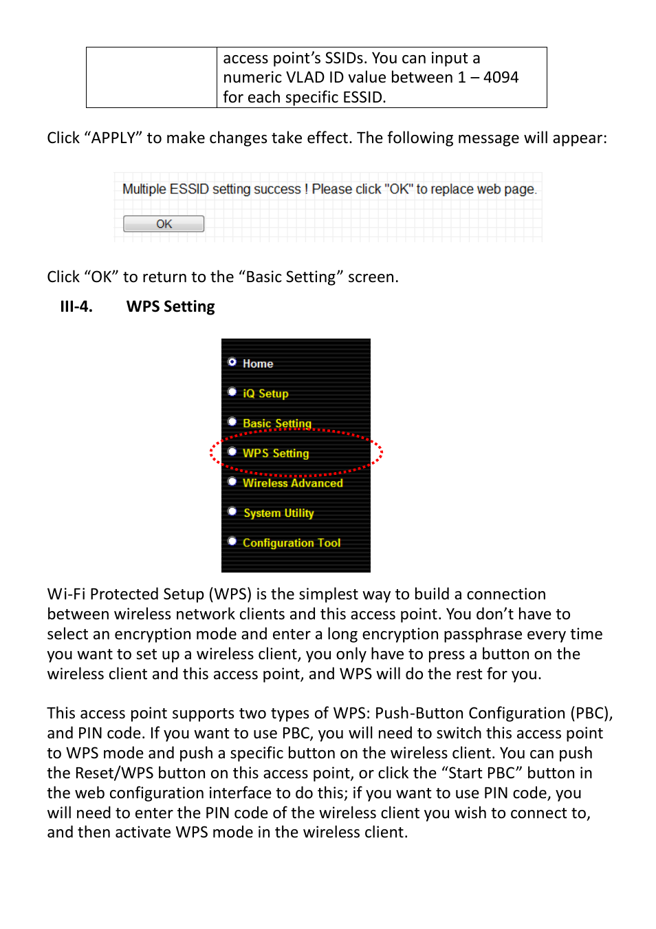 Iii-4. wps setting | Edimax Technology EW-7428HCn User Manual | Page 48 / 92