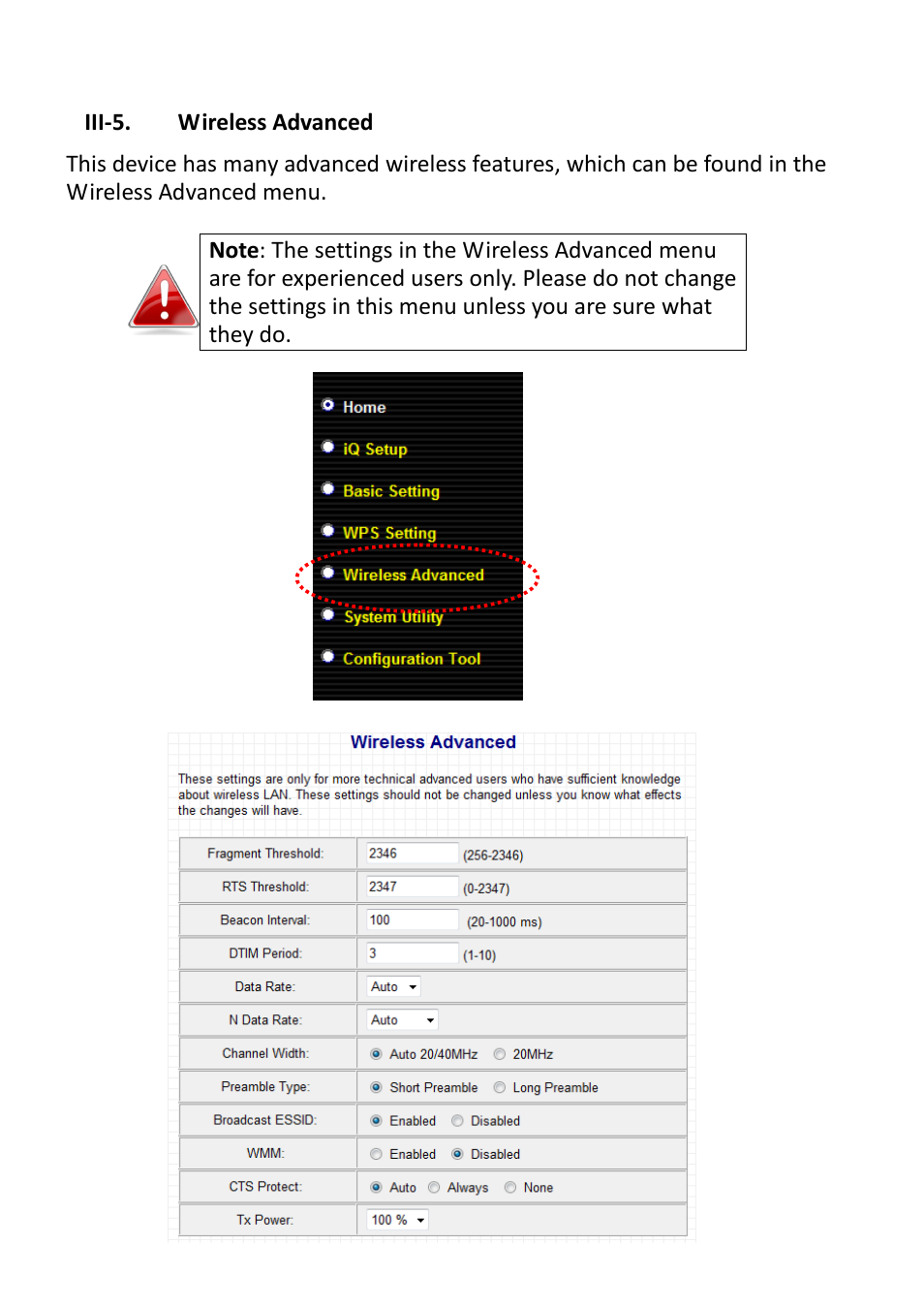 Iii-5. wireless advanced | Edimax Technology EW-7428HCn User Manual | Page 51 / 92