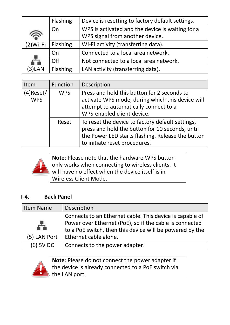 I-4. back panel | Edimax Technology EW-7428HCn User Manual | Page 6 / 92