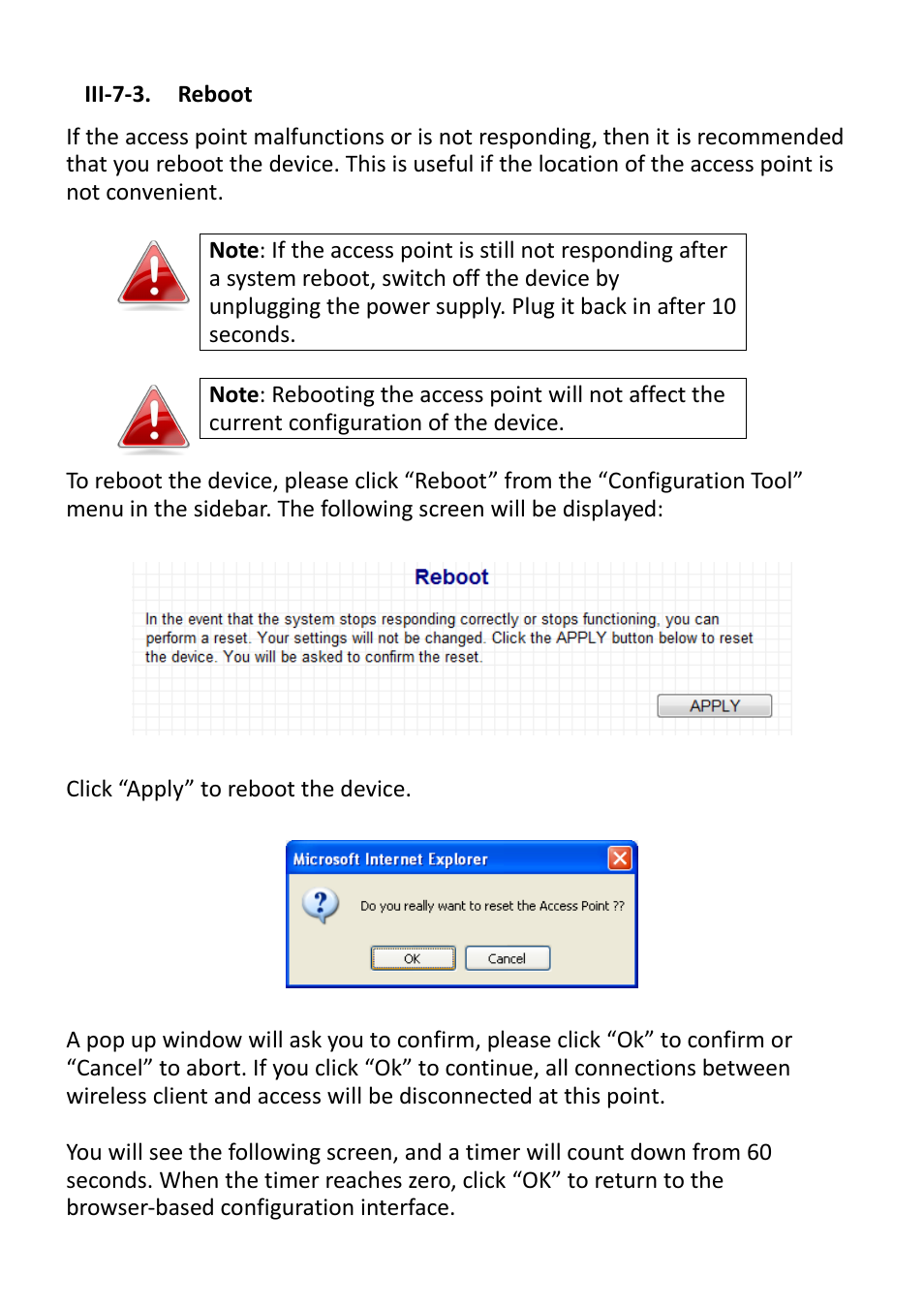 Iii-7-3. reboot | Edimax Technology EW-7428HCn User Manual | Page 74 / 92