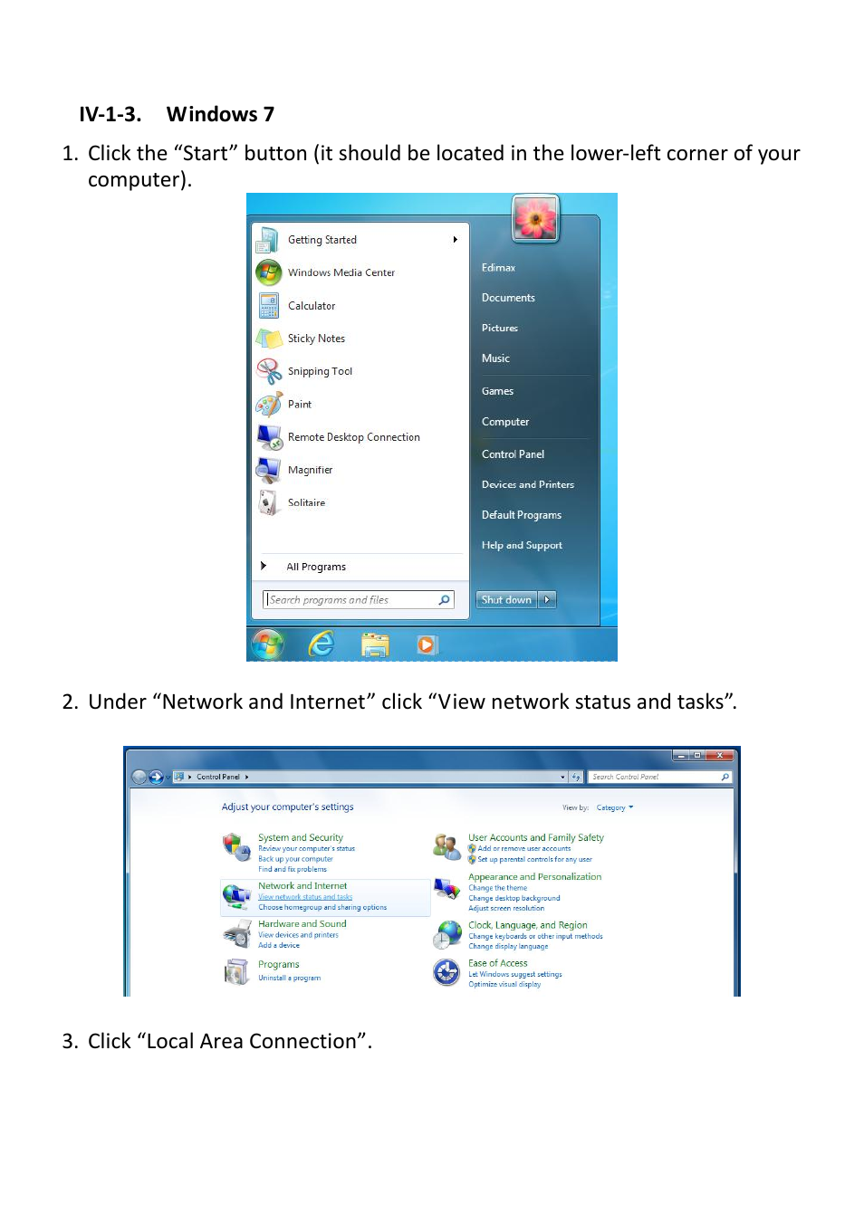 Iv-1-3. windows 7 | Edimax Technology EW-7428HCn User Manual | Page 79 / 92