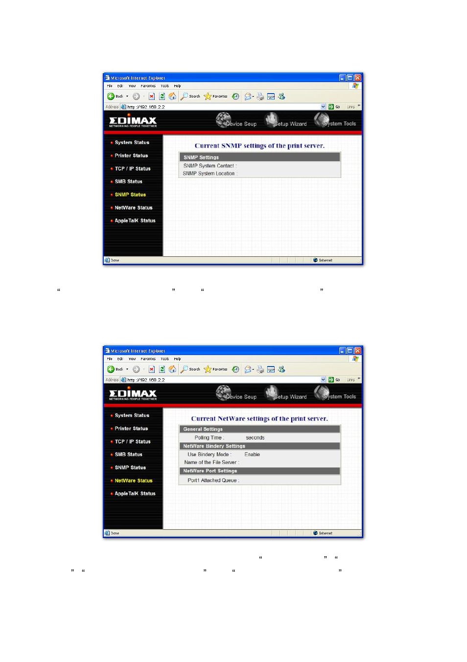 5 snmp, 6 netware | Edimax Technology PS-1206UWg User Manual | Page 70 / 91