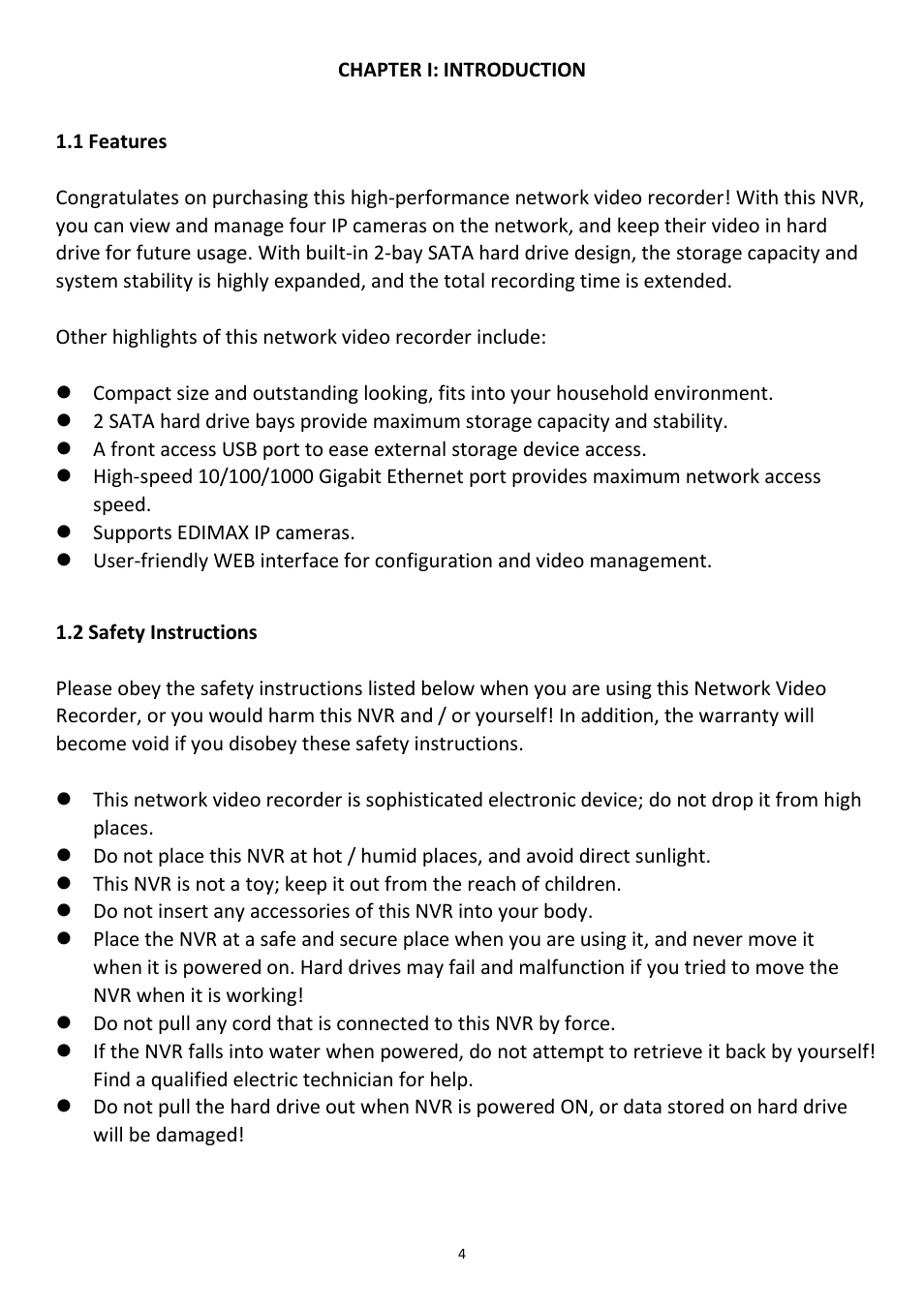 Edimax Technology NVR-4 User Manual | Page 5 / 88