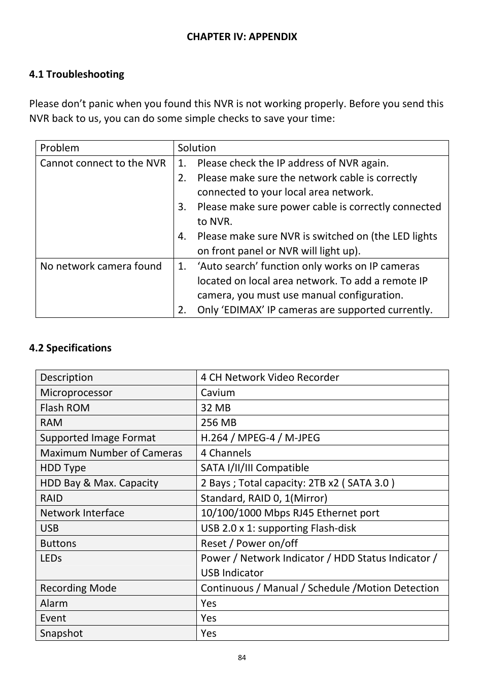 Edimax Technology NVR-4 User Manual | Page 85 / 88