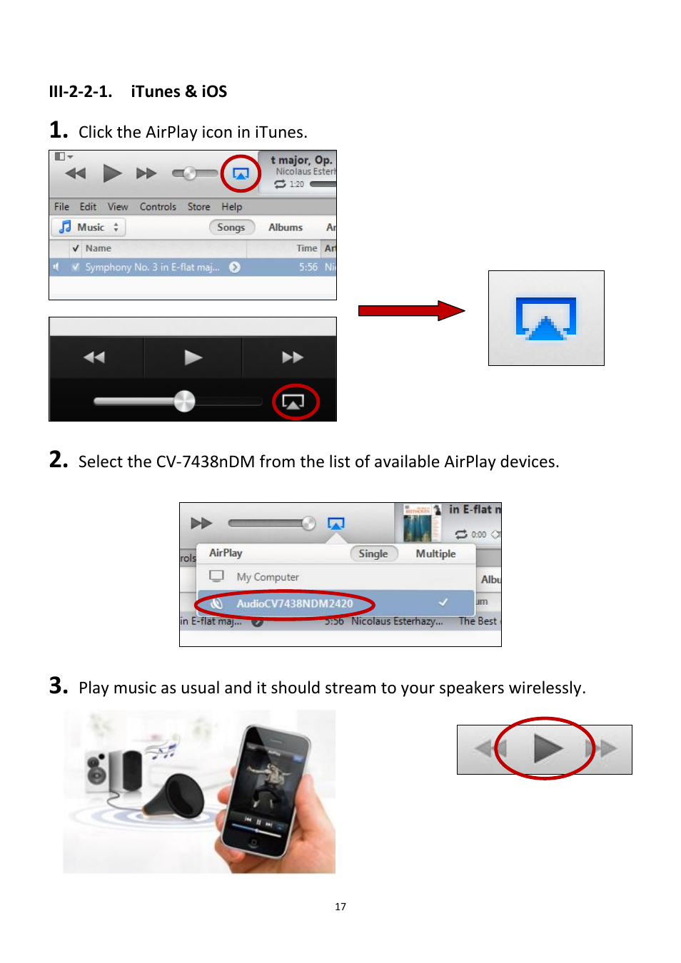 Iii-2-2-1, Itunes & ios, Other | Edimax Technology CV-7438nDM User Manual | Page 17 / 89