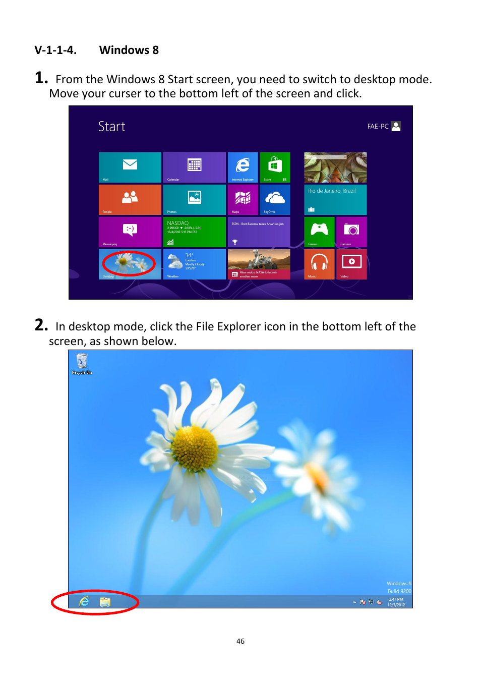 V-1-1-4, Windows 8 | Edimax Technology CV-7438nDM User Manual | Page 46 / 89
