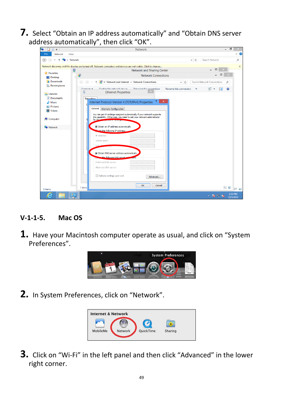V-1-1-5, Mac os | Edimax Technology CV-7438nDM User Manual | Page 49 / 89